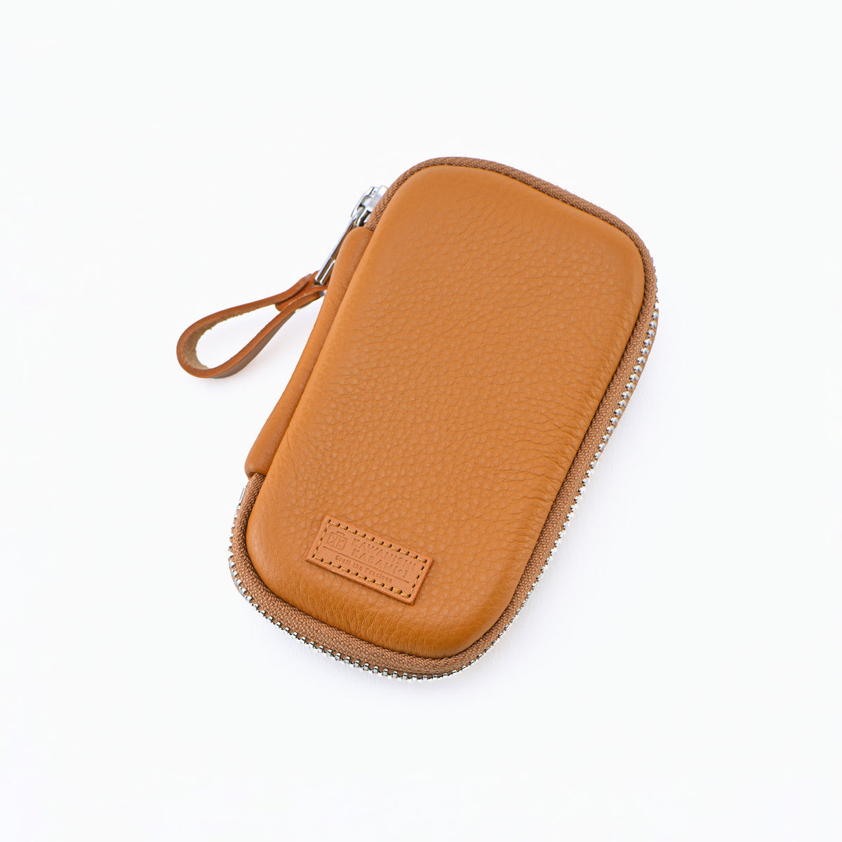 つ*る様 カワニシカバン　新品キーケースkees キャメル 小銭入れのオマケ付！ スマートキーケース ラウンドファスナー付きレザーキーケース メンズ