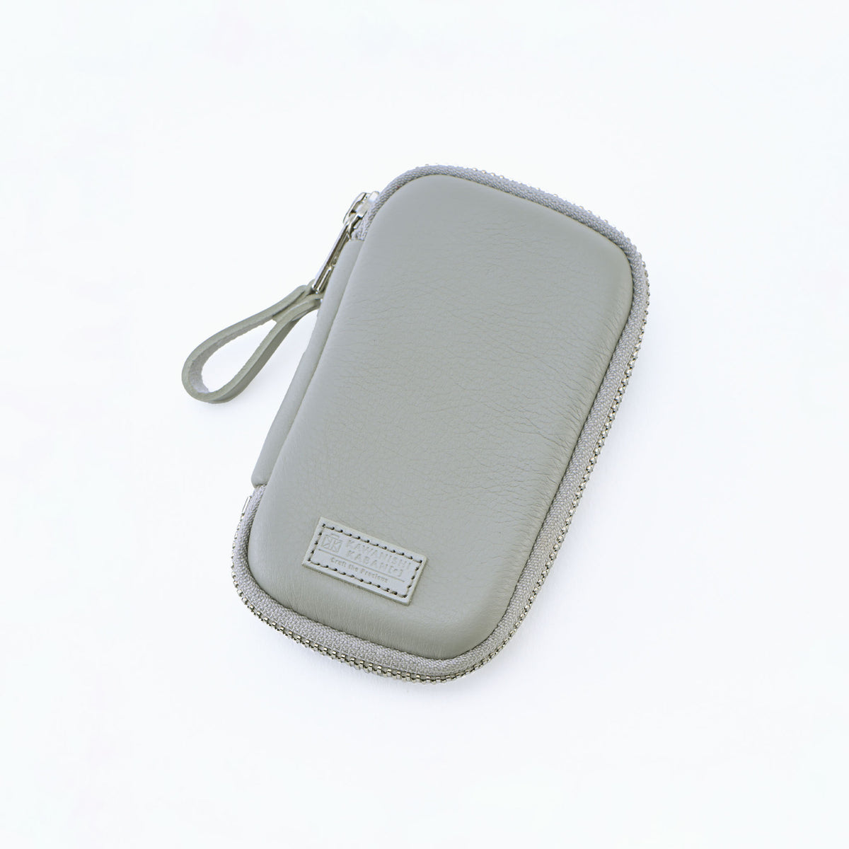 【美品】スマートキーケース 【Kees[キース]グレー】カワニシカバン スマートキーケース ラウンドファスナー付きレザーキーケース メンズ