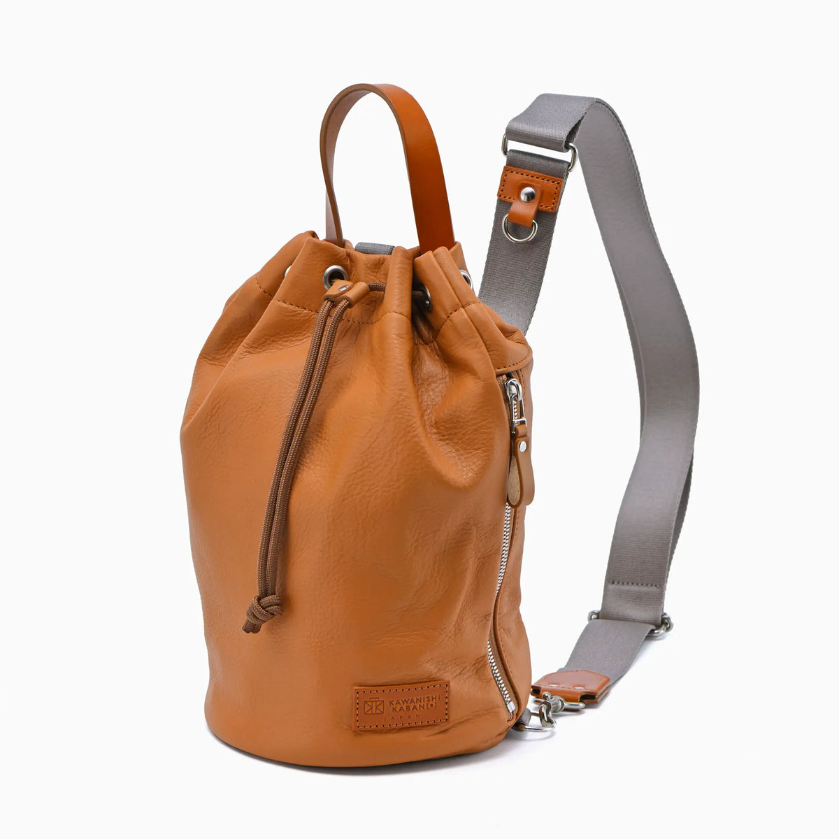 カワニシカバン bov ボブ コーデュラ ブラック 38ミリショルダー 未使用 巾着型トートバッグ 3wayバッグ｜ボンサック ショルダーバッグ ボディ