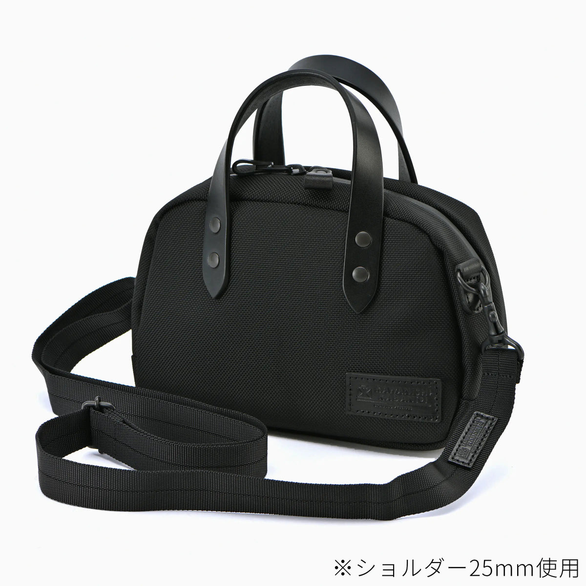 【極美品】 カワニシカバン コマメ コーデュラ 2way ショルダー付 完売品 ミニボストン×栃木レザーハンドル|ファスナー付きで安心