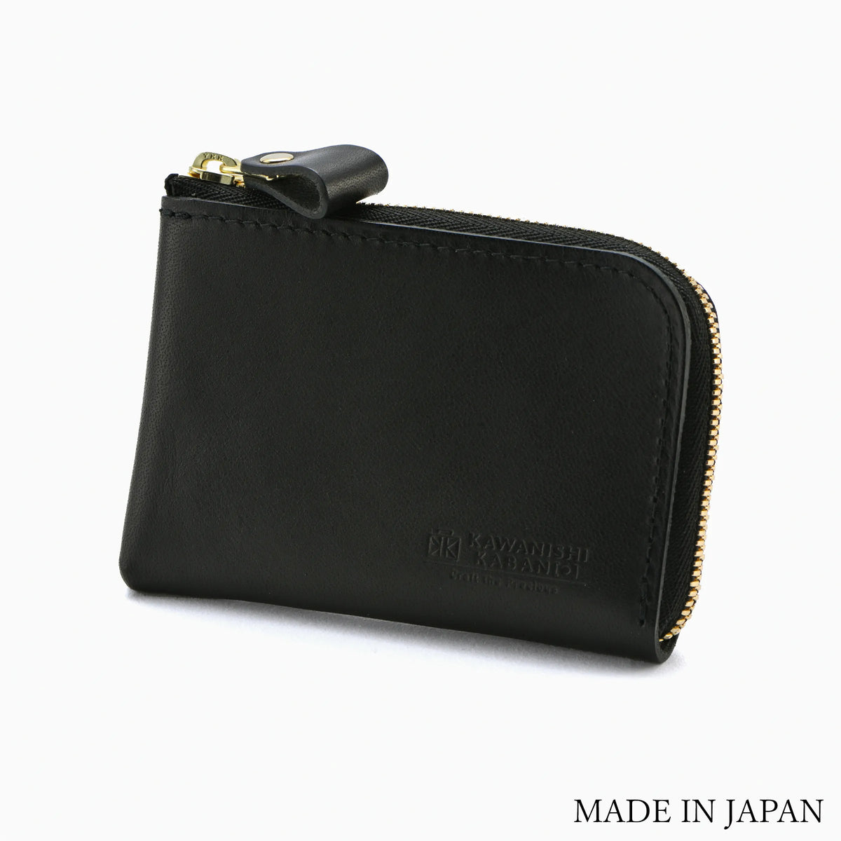 ファスナーでL字型にひらくコンパクトな財布 ミニマムウォレット