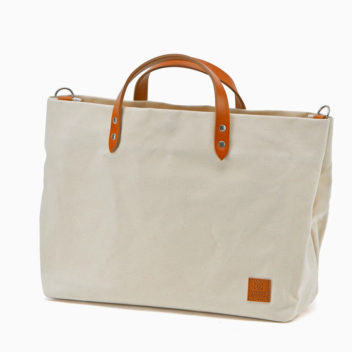 【完売品】　カワニシカバン　ミコ　M 大人帆布　トートバッグ　持ち手ロング　人気 仕切りつき高機能トートバッグ｜ビジネスバッグにも使える！【mico