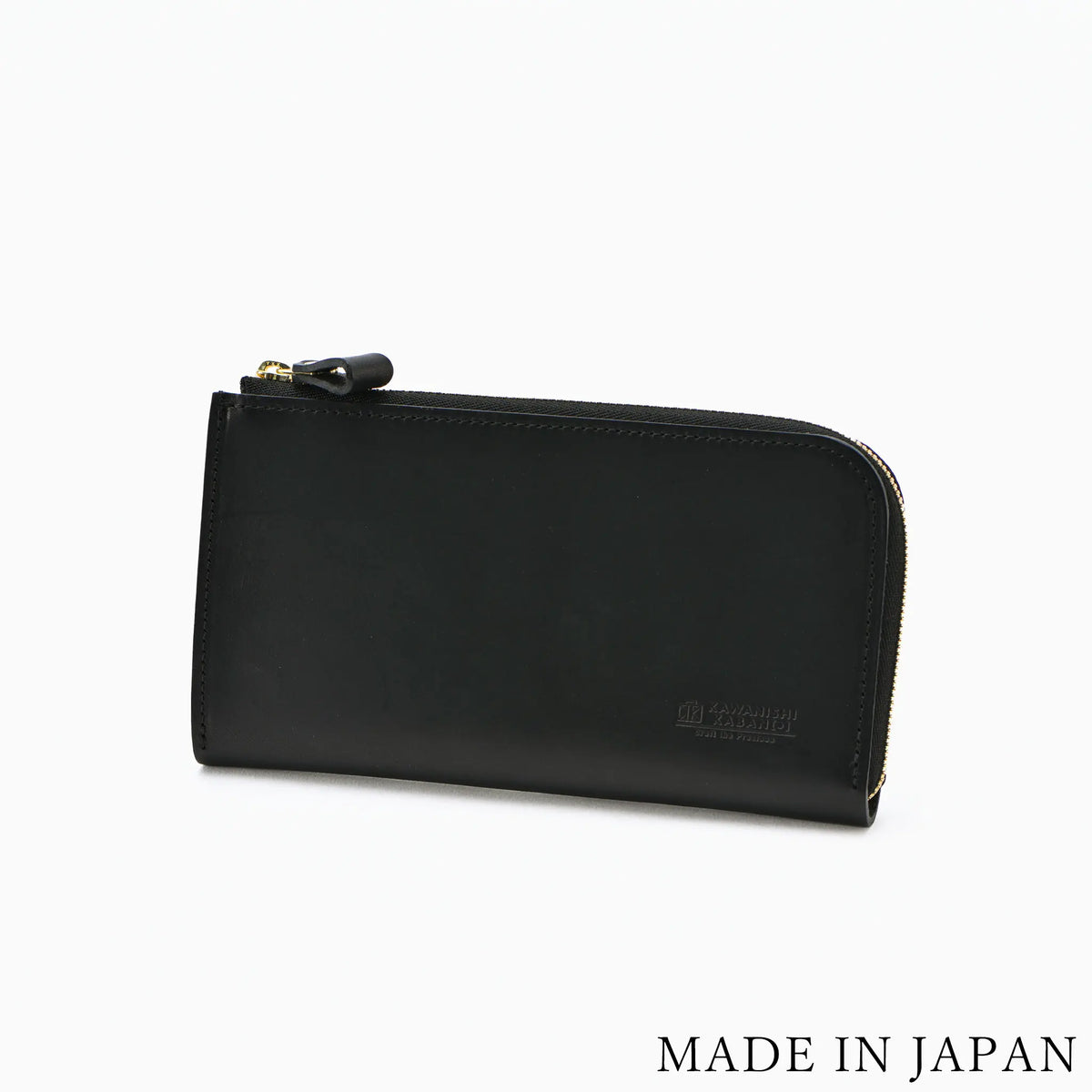 カワニシカバン リッチーLプレミアム クロムレザー 財布 L型財布 長財布 メタルプレート付き！ スリムでコンパクト